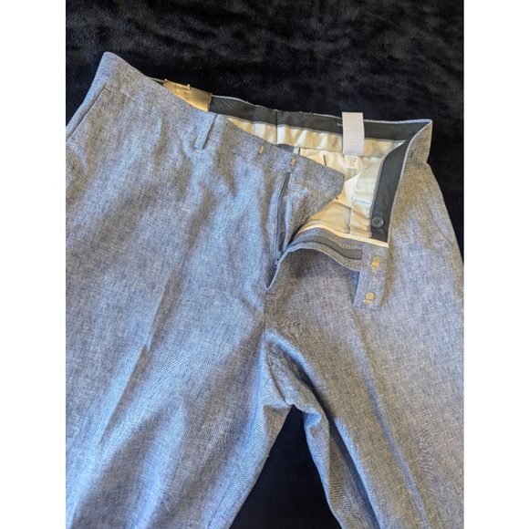 NWT Banana Republic Blue Mens Linen Dress Pant 35X30 - Picture 5 of 10